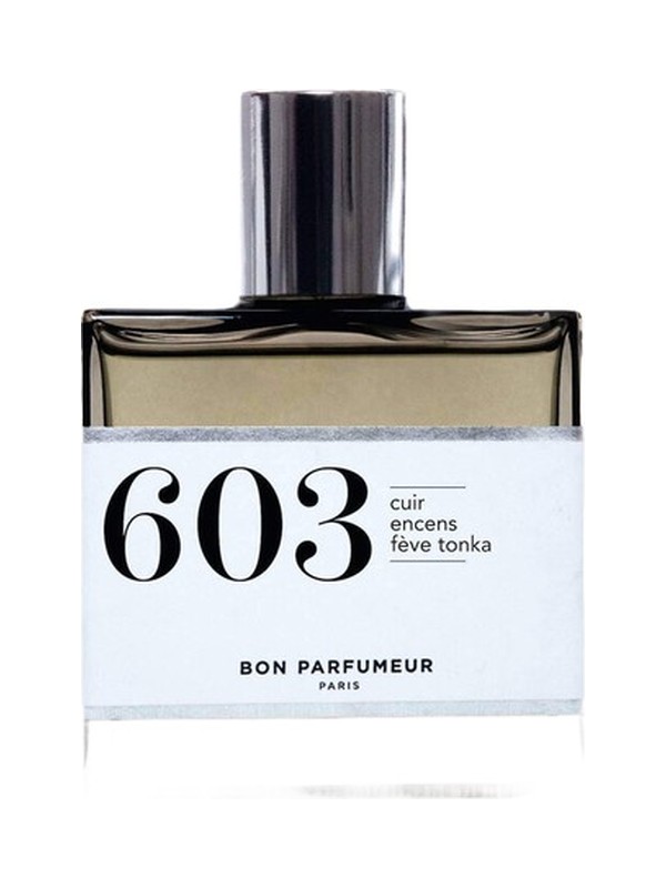 603 cuir, encens, fève tonka