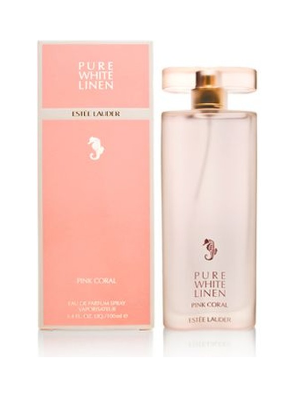 Pure White Linen Pink Coral
